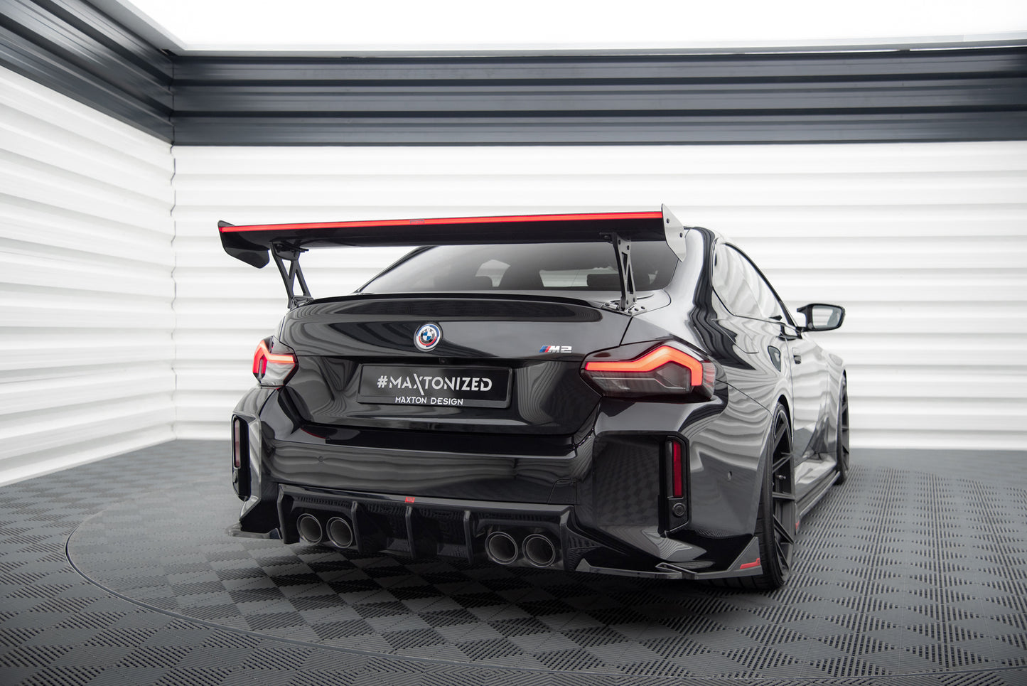 Carbon Fiber Spoiler With External Brackets Uprights +LED light suitable for BMW M2 G87 / M240i / 2 M-Pack / 2 Standard G42