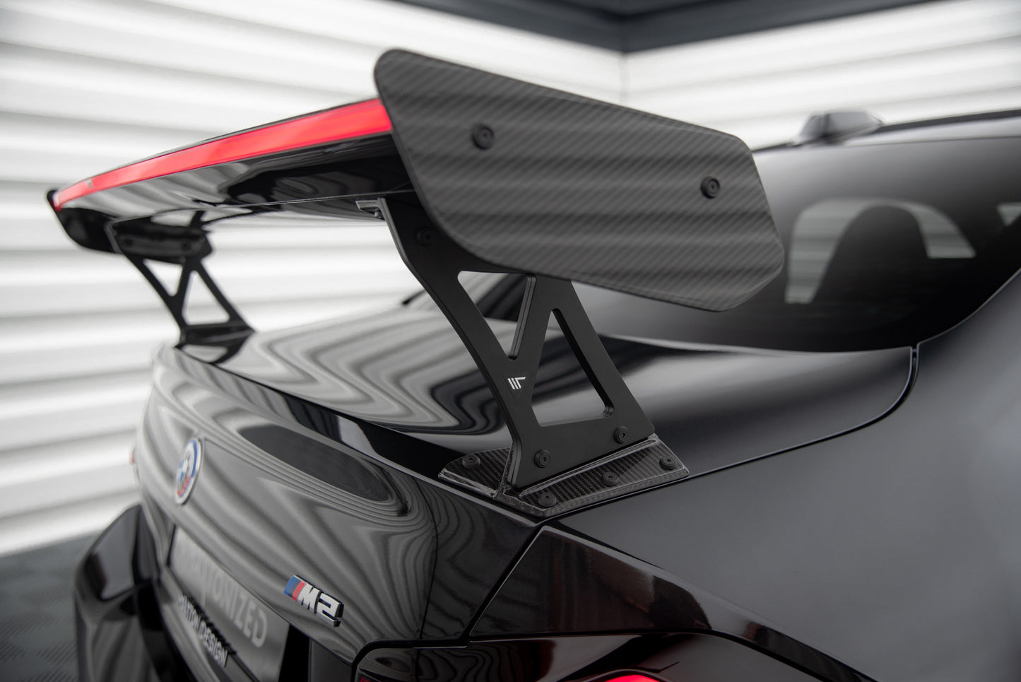 Carbon Fiber Spoiler With External Brackets Uprights +LED light suitable for BMW M2 G87 / M240i / 2 M-Pack / 2 Standard G42