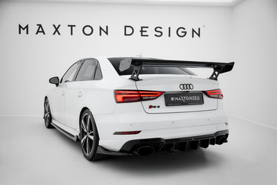 Carbon Spoiler With External Brackets Uprights suitable for Audi A3 / A3 S-Line / S3 / RS3 Sedan 8V / 8V Facelift