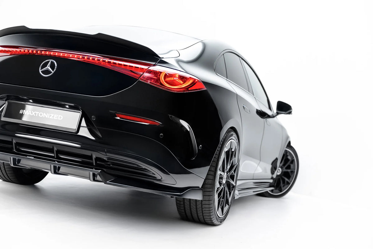 Rear Splitter (With Vertical Bars) compatible with Mercedes-Benz CLA EQ AMG-Line Coupe / Shooting Brake C174 / X174