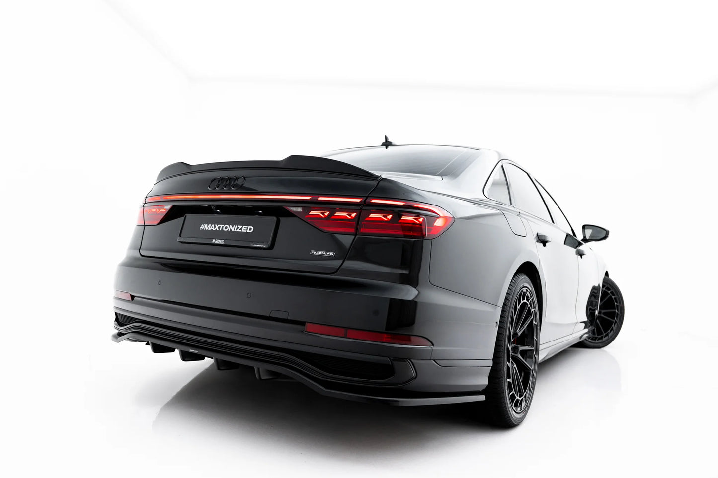 Hinten Splitter (mit einem vertikalem balken) Audi A8 S-Line Long D5 Facelift