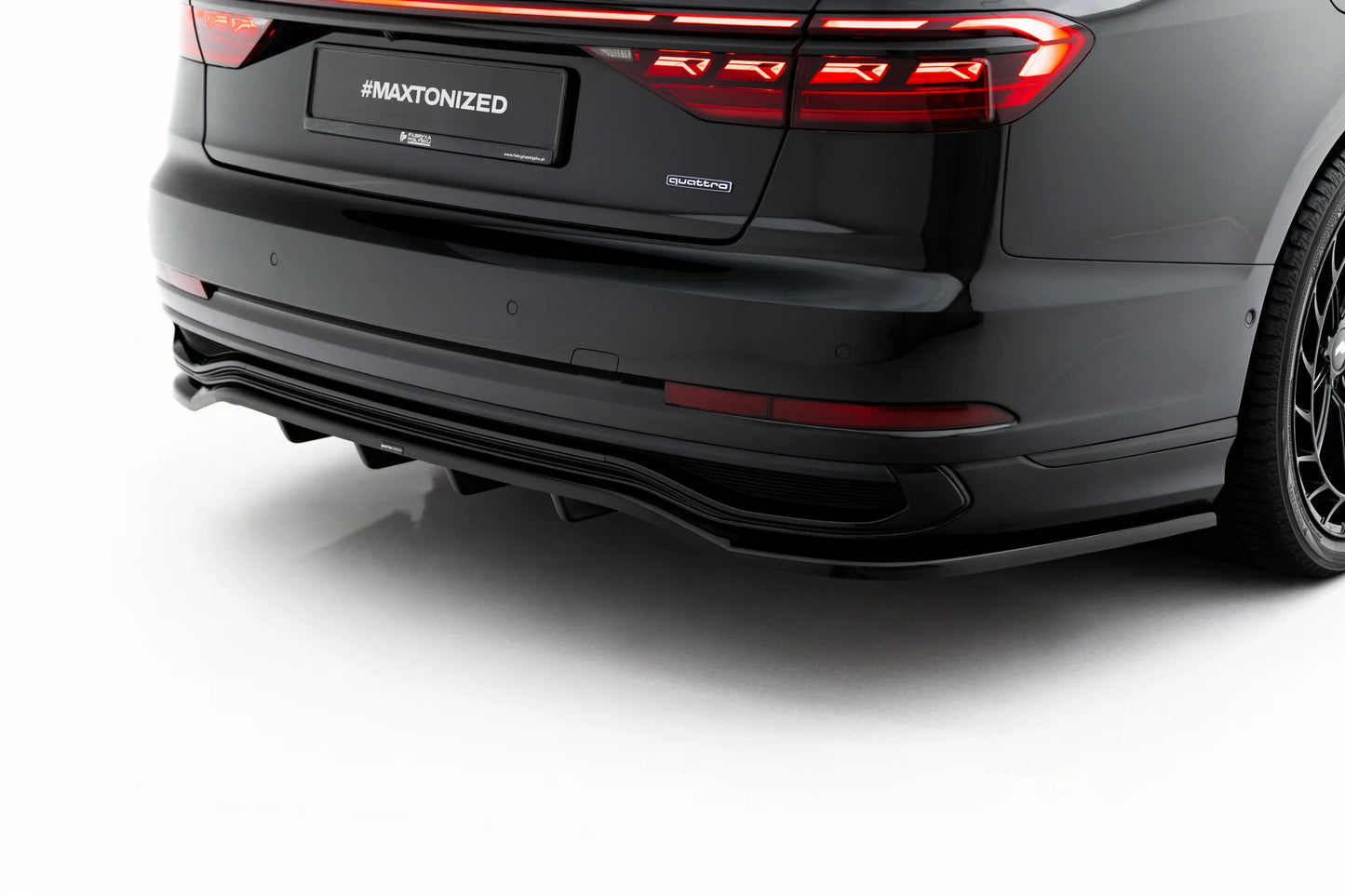 Hinten Splitter (mit einem vertikalem balken) Audi A8 S-Line Long D5 Facelift