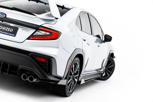 Street Pro Rear Side Splitters + Flaps Subaru WRX STI Mk2 