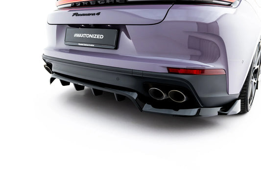 Hinten Splitter (mit einem vertikalem balken) Porsche Panamera 4 / 4S E-Hybrid / 4 E-Hybrid 972