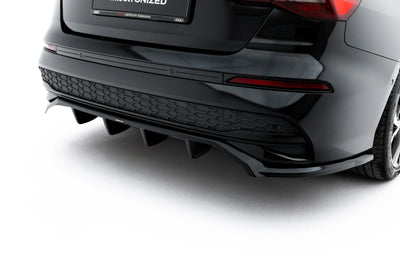 Rear Splitter (with vertical bars) Audi A3 Sedan 8Y Facelift