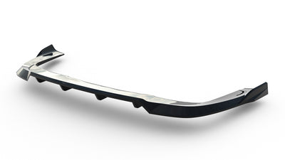 Rear Splitter (With Vertical Bars) compatible with Mercedes-Benz CLA EQ AMG-Line Coupe / Shooting Brake C174 / X174