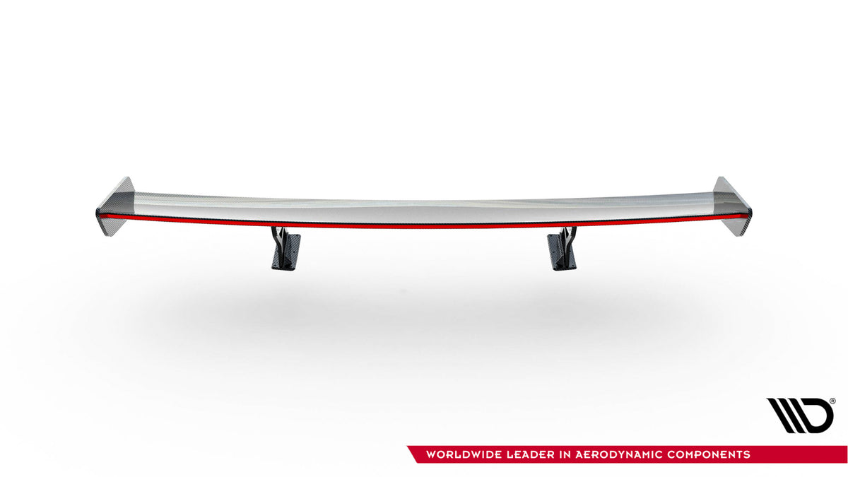 Carbon Spoiler With Internal Brackets Uprights + LED suitable for Volkswagen Jetta GLI Mk7
