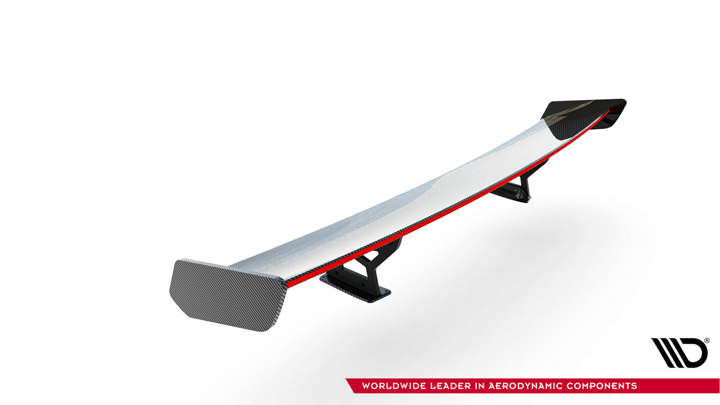 Carbon Spoiler With Internal Brackets Uprights + LED suitable for Volkswagen Jetta GLI Mk7