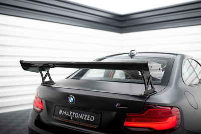 Carbon Spoiler With External Brackets Uprights suitable for BMW M2 F87 / 2 / 2 M-Pack F22