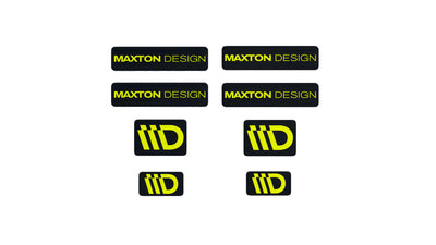  Ensemble d'autocollants 3D noir et rouge Maxton Design