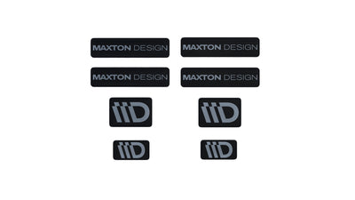  Ensemble d'autocollants 3D noir et rouge Maxton Design
