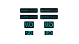  Ensemble d'autocollants 3D noir et rouge Maxton Design
