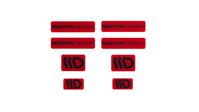  Ensemble d'autocollants 3D noir et rouge Maxton Design