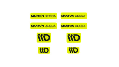  Ensemble d'autocollants 3D noir et rouge Maxton Design