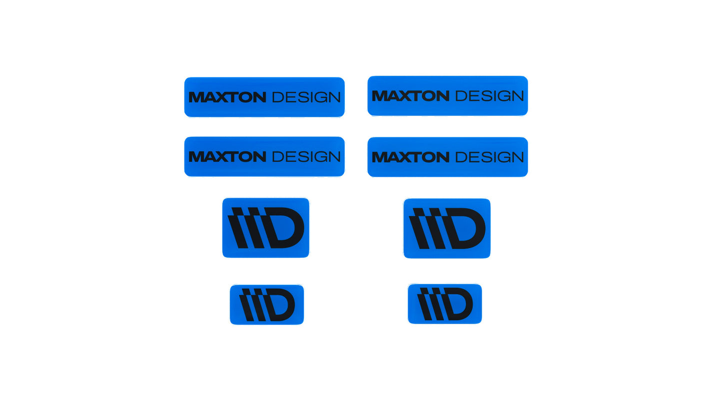  Ensemble d'autocollants 3D noir et rouge Maxton Design