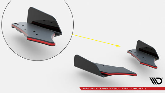 Street Pro Rear Side Splitters + Flaps Audi RS3 8V Sportback