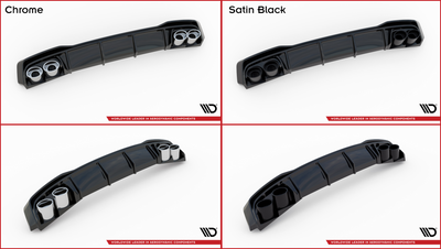 Rear Valance + Exhaust Ends Imitation Audi A6 S-Line / S6 C8 / C8 Facelift