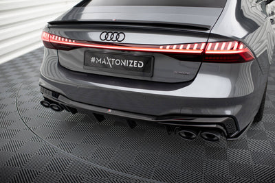 Rear Valance + Exhaust Ends Imitation Audi A7 S-Line C8 / S7 C8 / C8 Facelift / S7 Facelift