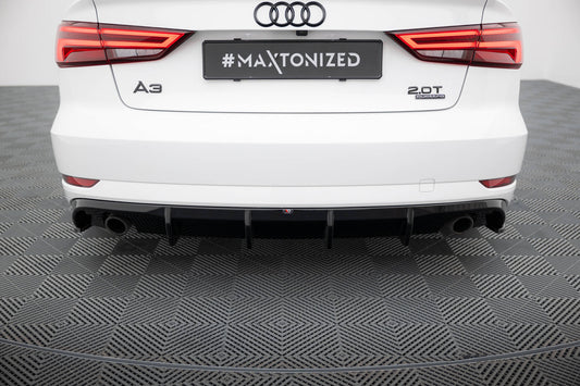 Rear Valance Audi A3 Sedan 8V Facelift  (Version with single exhaust tips on both sides)