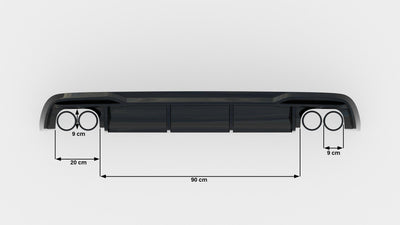 Rear Valance Audi A5 Coupe 8T Facelift (Version with dual exhausts on both sides)