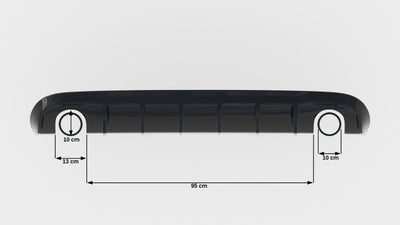 Rear Valance Audi A5 S-Line Sportback 8T (Version with single exhaust tips on both sides)