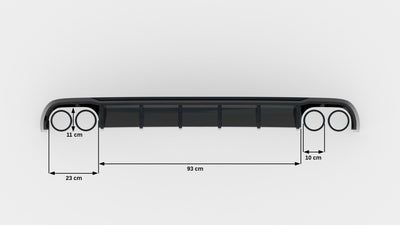 Rear Valance Audi A6 Sedan / Avant C7 (Version with dual exhausts on both sides)