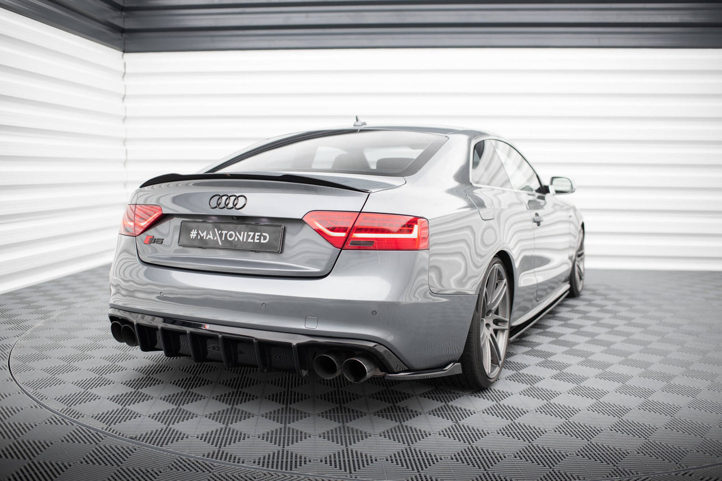 Maxton Design Audi A5 Diffuser - Gloss Quad (S-Line Coupe/Sportback 2011-2015) 10 Rear Valance Audi S5 / A5 S-Line 8T Facelift