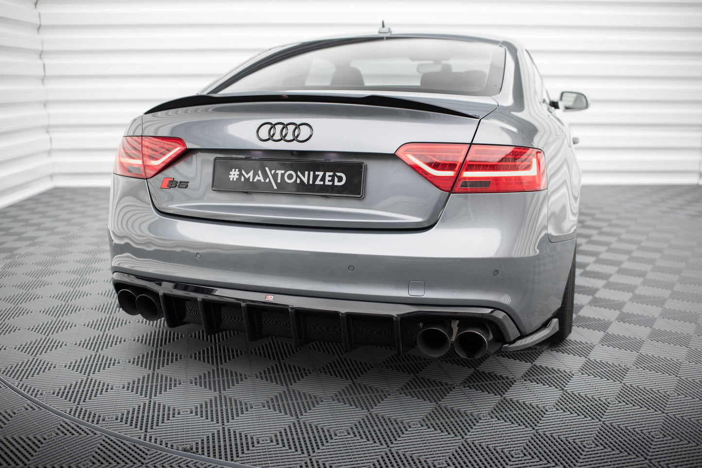 Maxton Design Audi A5 Diffuser - Gloss Quad (S-Line Coupe/Sportback 2011-2015) 9 Rear Valance Audi S5 / A5 S-Line 8T Facelift