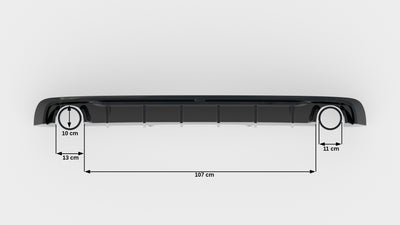 Rear Valance V.1 Audi A4 S-line B9 (Version with single exhaust tips on both sides)