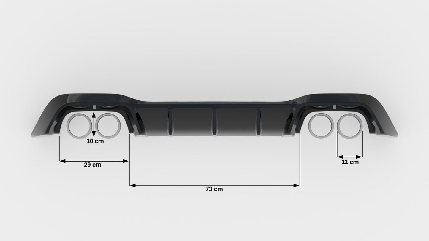 Rear Valance V.1 Volkswagen Golf R Hatchback Mk8 Facelift