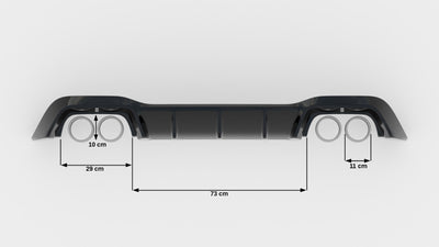 Rear Valance V.1 Volkswagen Golf R Hatchback Mk8 Facelift