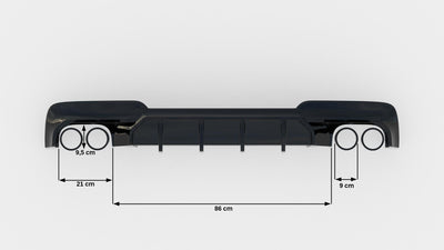 Rear Valance V.2 BMW 5 M-Pack F10 / F11 (Version with two double exhausts)