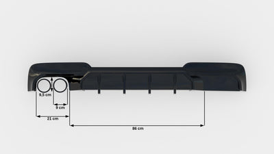 Rear Valance V.2 BMW 5 M-Pack F10 / F11 (Version with double exhaust on one side)