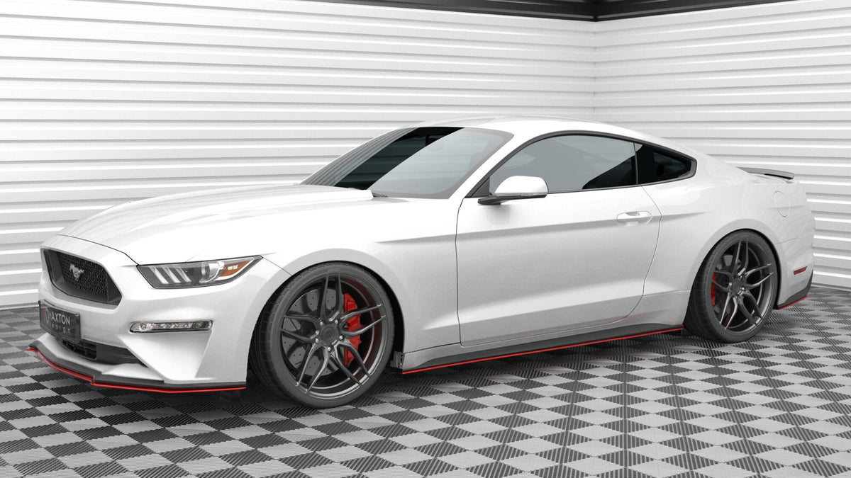 Side Skirts Diffusers V.2 suitable for Ford Mustang Mk6 Facelift ...