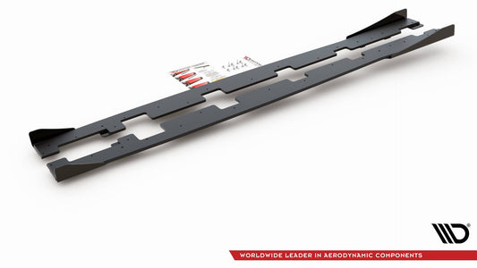 Street Pro Side Skirts Diffusers + Flaps Ford Focus RS Mk3