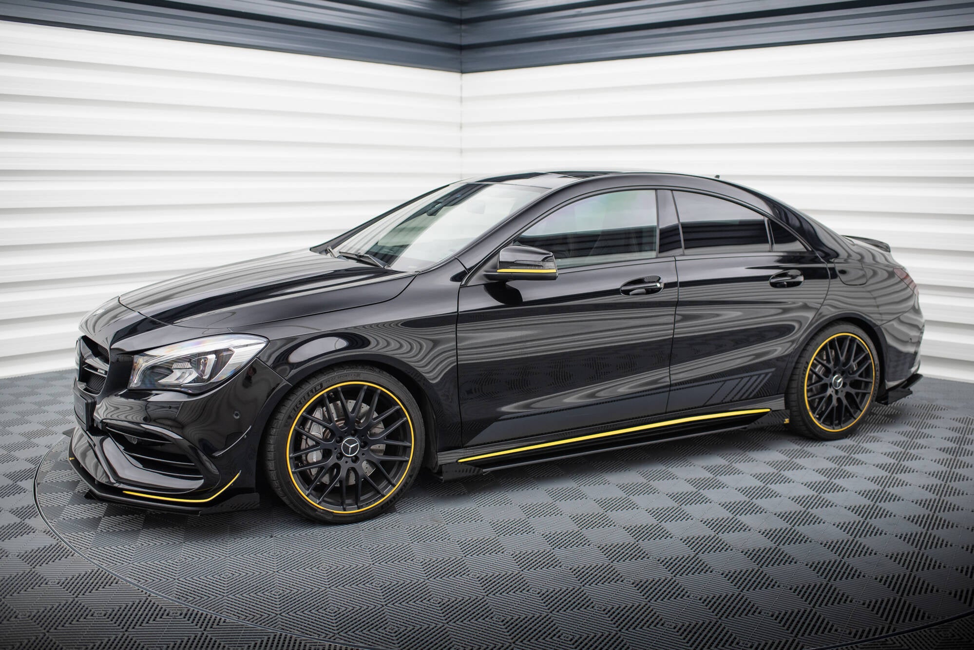 Street Pro Side Skirts Diffusers + Flaps suitable for Mercedes-AMG