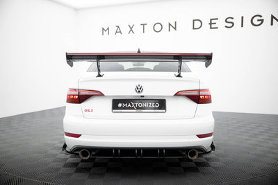 Carbon Spoiler With Internal Brackets Uprights + LED Volkswagen Jetta GLI Mk7