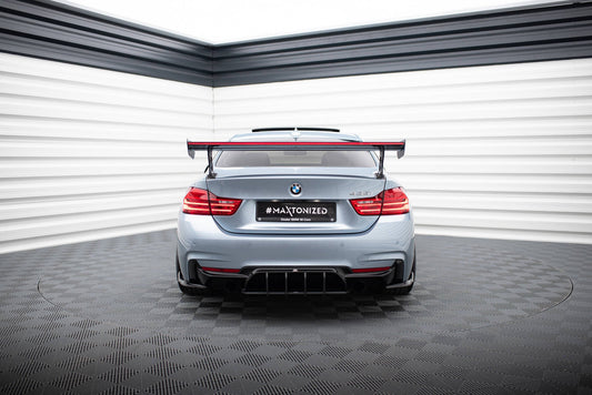 Carbon Spoiler With External Brackets Uprights + LED BMW 4 F32 / 4 F32 M-Pack Coupe