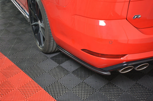 REAR SIDE SPLITTERS V.1 VW GOLF 7 R VARIANT FACELIFT 