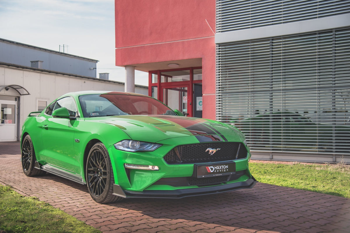 St Desgin Street Pro Front Splitter V.2 suitable for Ford Mustang GT Mk6 Facelift ...