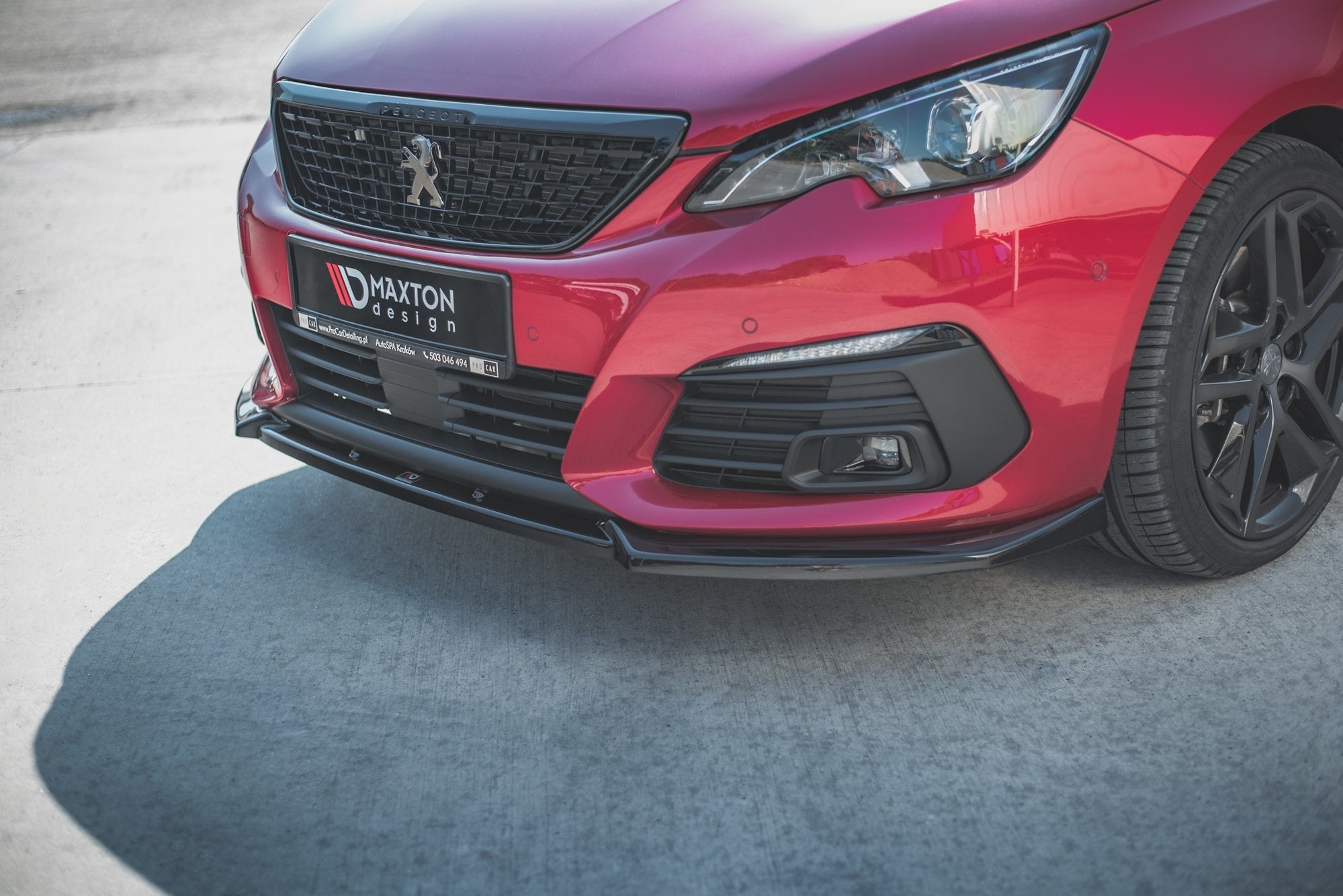 Front Splitter V.1 suitable for Peugeot 308 GT Mk2 Facelift – Maxton Design