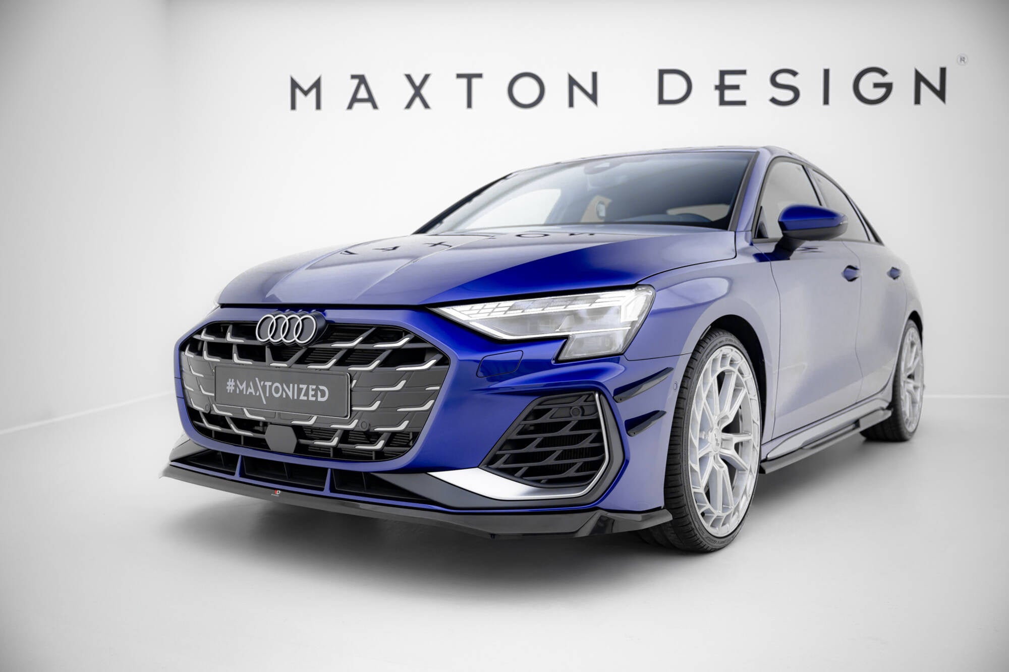 アウディ S3 A3 Sライン 8Y フロントリップ スプリッター Front Splitter V.2 Audi A3 S-Line Sedan / S3 Sedan 8Y Facelift