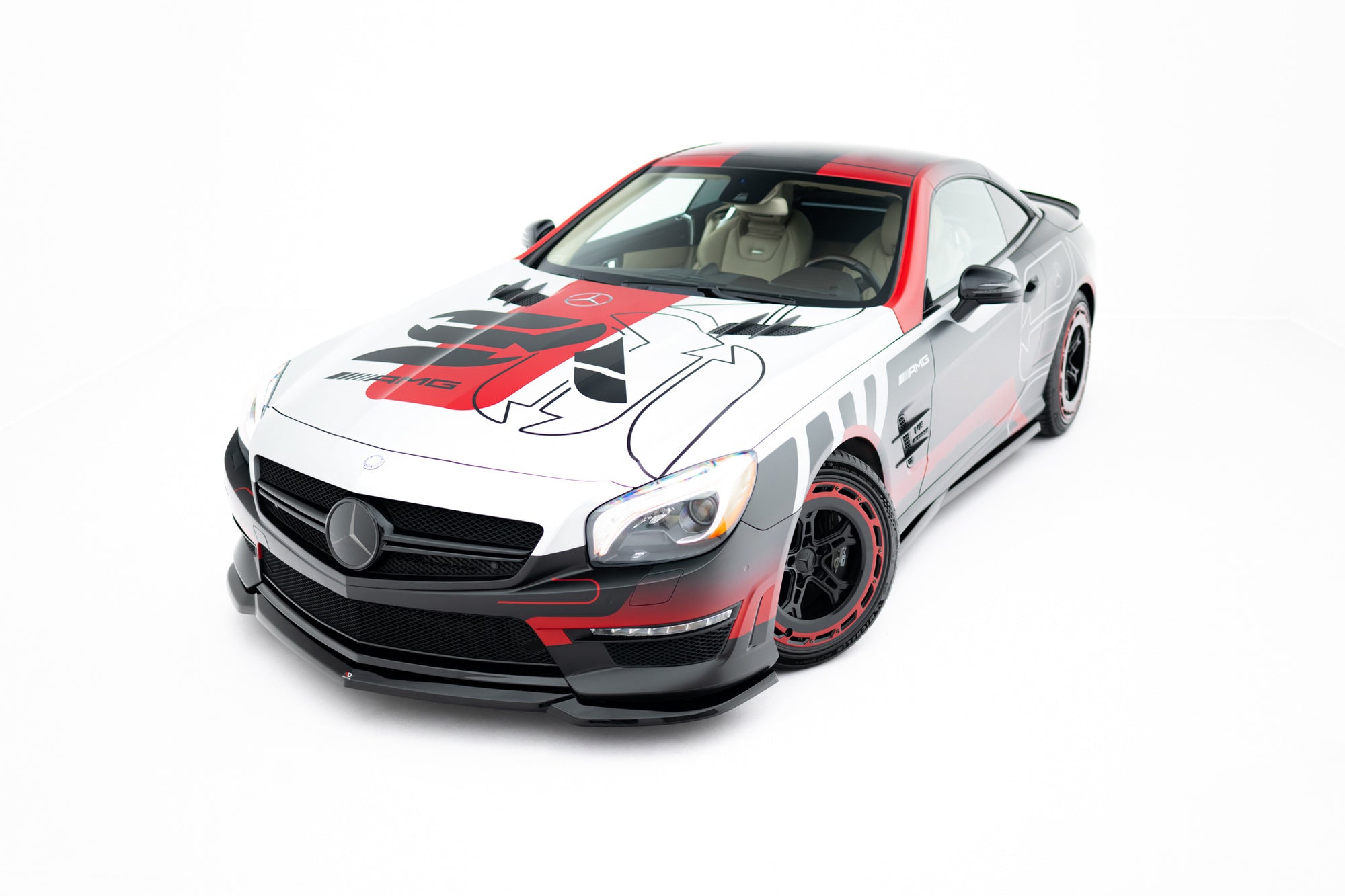 と*す様 S*p様 と*す様 Mercedes-Benz AMG 21インチ ホ Front Splitter V.2 suitable for Mercedes-Benz SL 63 AMG R231