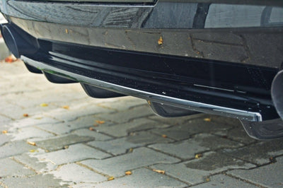 Rear Splitter for BMW 5 M-Pack Sedan/Touring F10/F11 (fits two double exhaust ends)