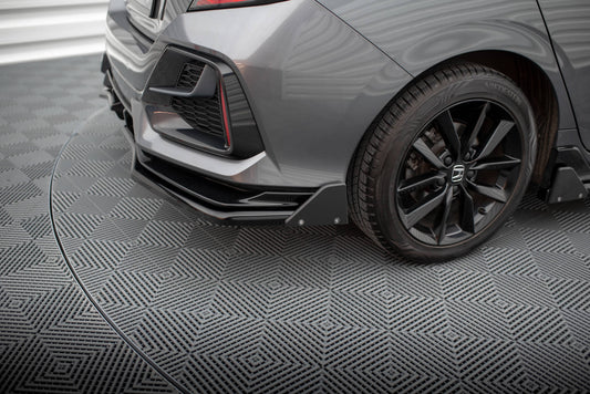 Rear Splitter V.1 (with vertical bars) + Flaps Honda Civic Sport Mk 10 Facelift