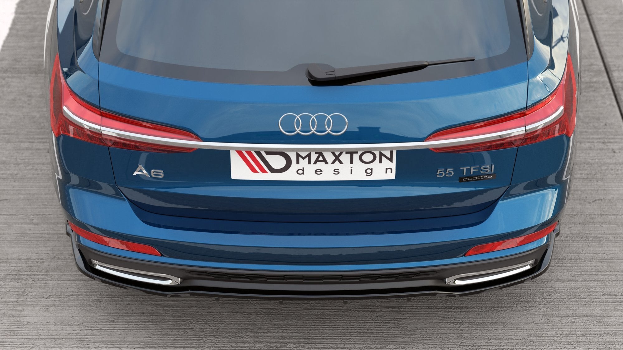 Rear Splitter (With Vertical Bars) suitable for Audi A6 S-Line C8