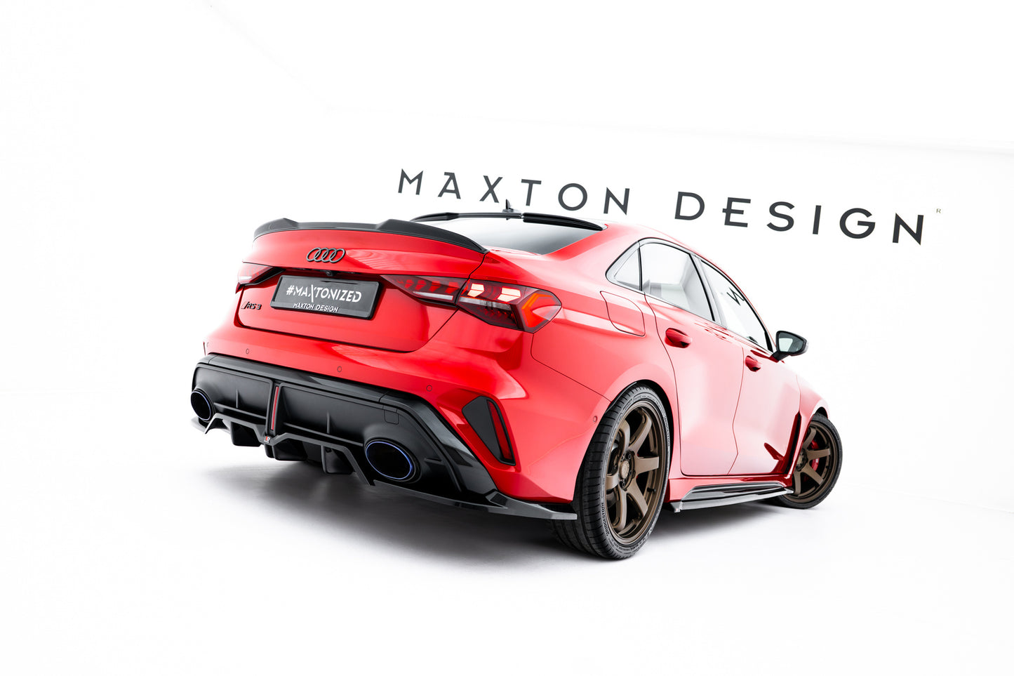 Rear Splitter (with vertical bars) V.1 Audi RS3 Sedan 8Y Facelift