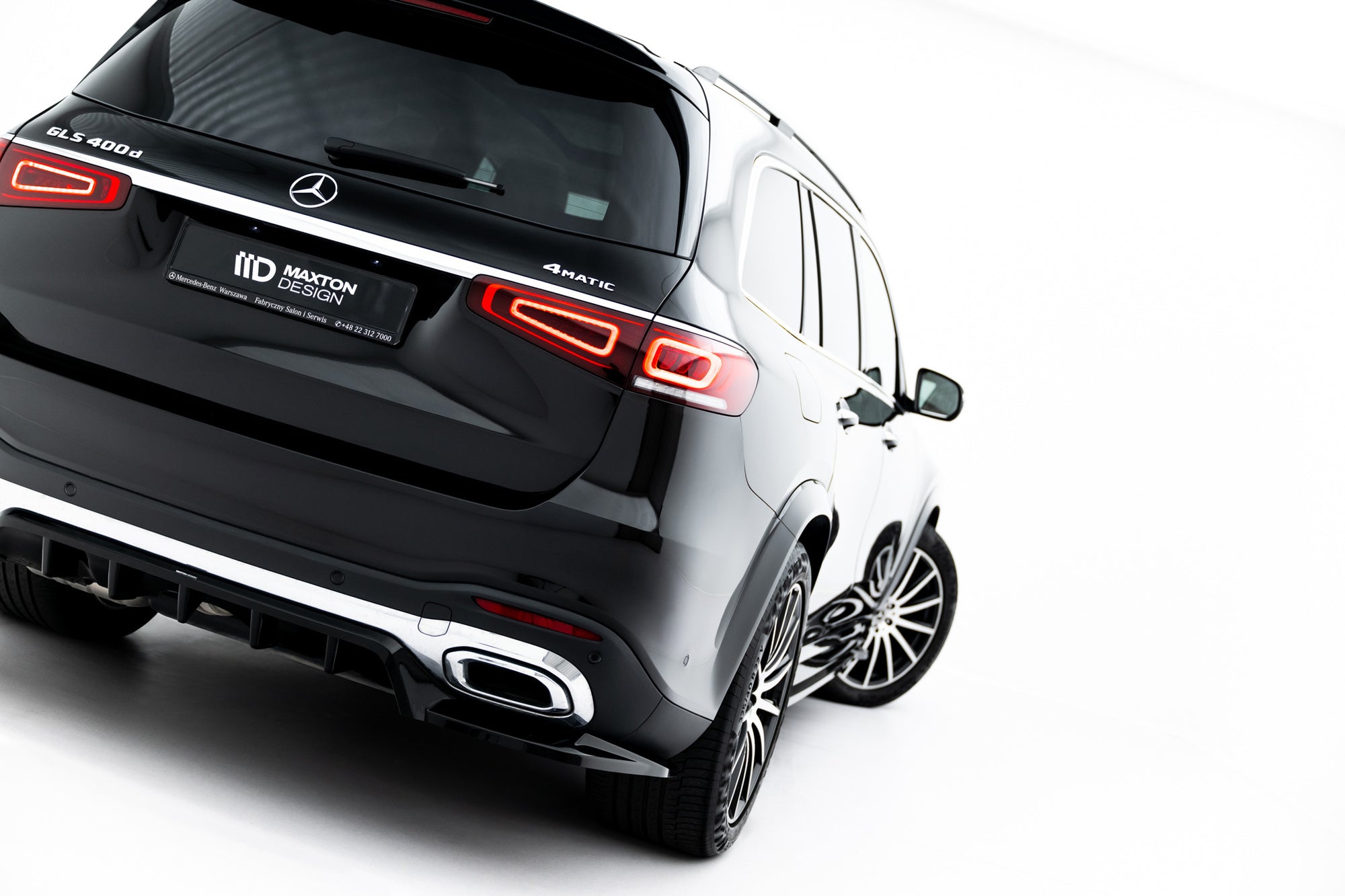 Rear Splitter (with vertical bars) V.2 Mercedes-Benz GLS AMG-Line X167 ...