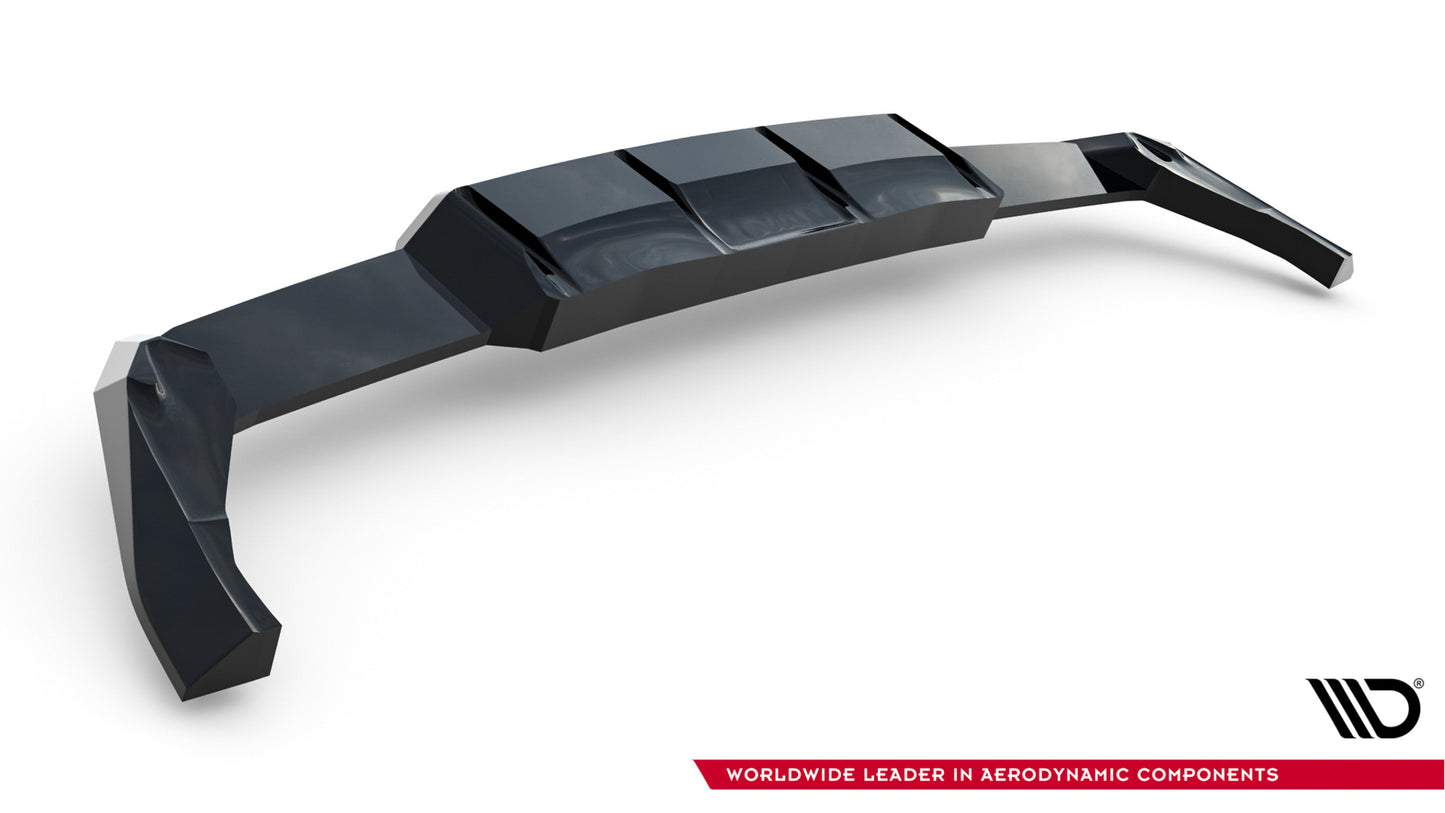 Rear Splitter (with vertical bars) V.2 Volkswagen Golf R Hatchback Mk8 / Mk8 Facelift