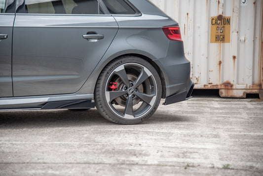 Street Pro Rear Side Splitters + Flaps Audi RS3 8V Sportback